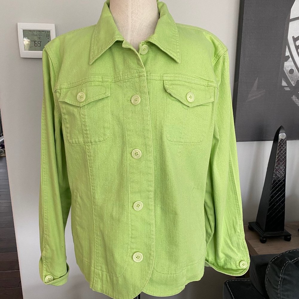 Talbot's Green Jean Jacket L